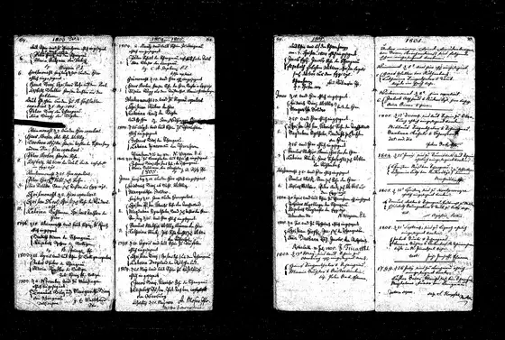 1803 no. 6: "Laut Schein ward zu Thierachern ehelich eingesegnet d. 5. Merz 1803" Peter Hirschi aus dem Schangnau and Maria Stutzman von Uebischi