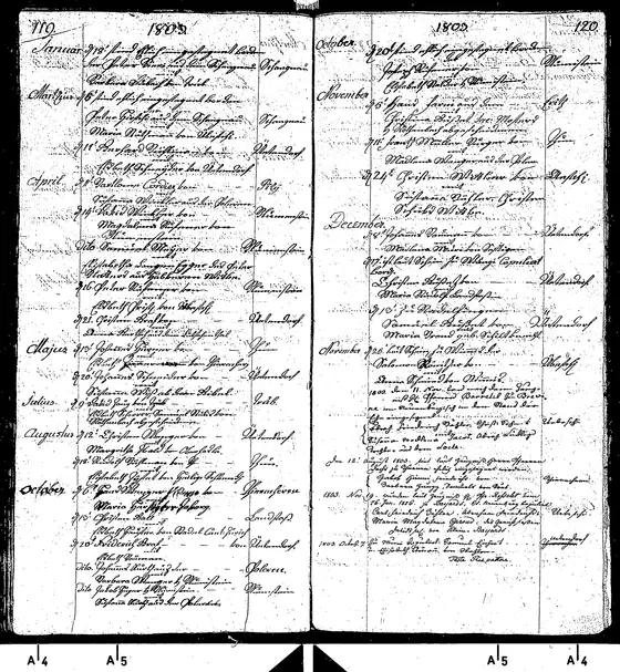 Marriage 5 Mar 1803 (entry 2 of 1803) of Peter Hirschi "aus dem Schangnau" and Maria Stutzmann "von Uebischi"; Heimat column Schangnau