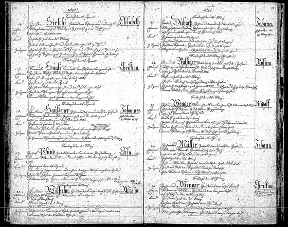 No. 16 of 1841: Elisabeth, b. 24 Mar 1841