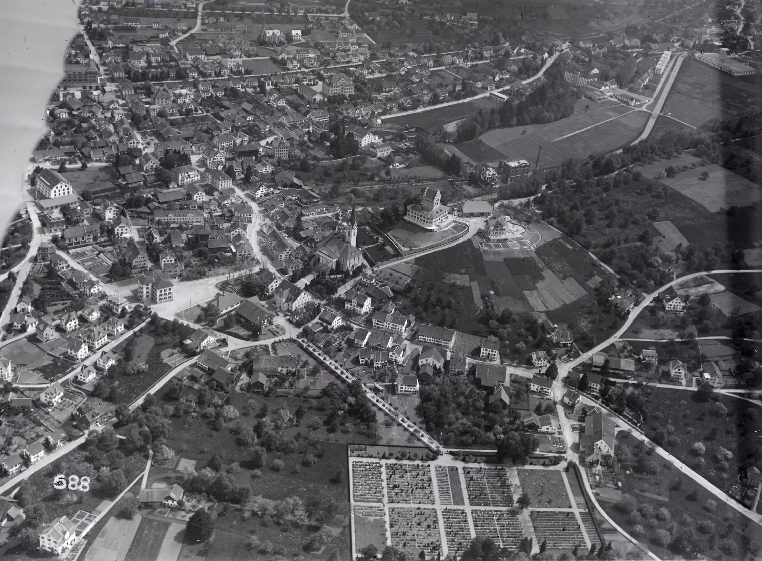 Uster from the air, 1919
